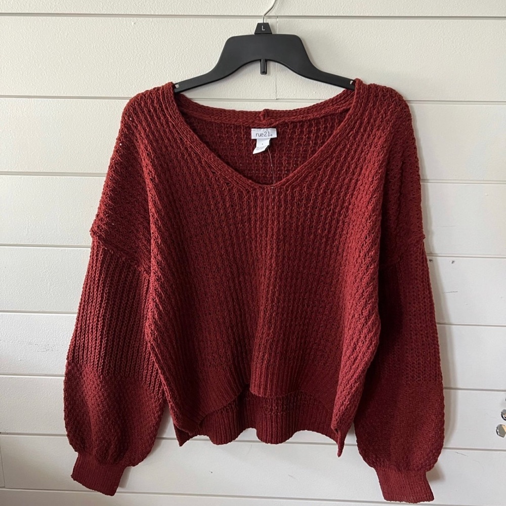 rue 21 knitted sweater crop top